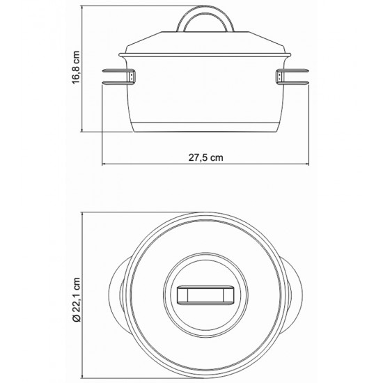 Caçarola Funda 20cm 3,6 Litros Solar Aço Inox Tramontina Fundo Triplo Com Tampa E Alças